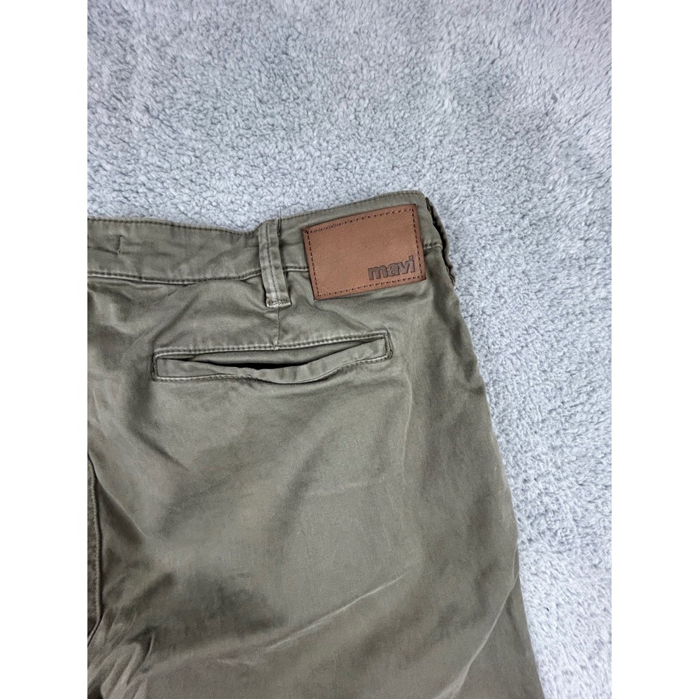 Mavi Jeans Johnny Slim Leg Chino Pants Mens 38x28 Olive Green Cotton Stretch - Picture 12 of 14